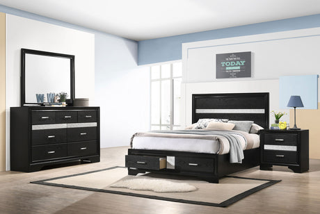 Miranda Black 4-Piece Full Bedroom Set