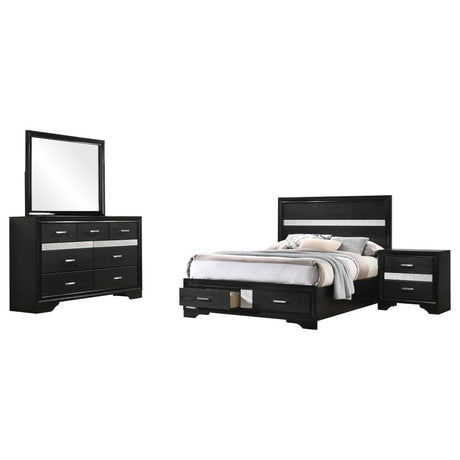 Miranda Black 4-Piece Full Bedroom Set