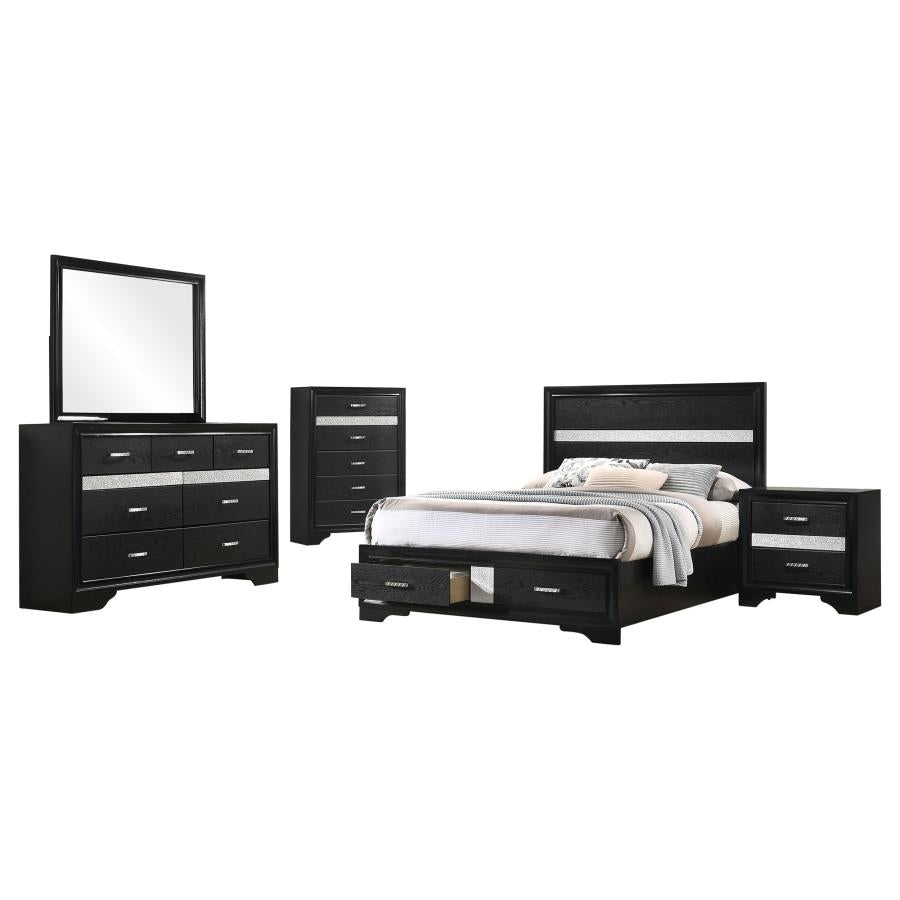 Miranda Black 5-Piece Full Bedroom Set