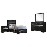 Miranda Black 4-Piece Twin Bedroom Set
