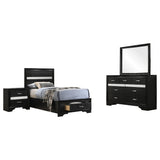 Miranda Black 4-Piece Twin Bedroom Set