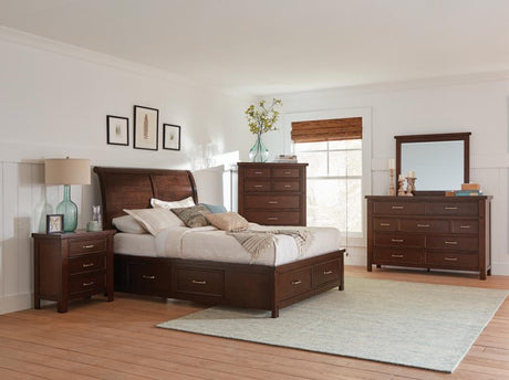 Barstow Eastern Pinot Noir Bedroom Set With Storage