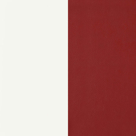 Retro White 5-Piece Oval Dining Table Set And Red