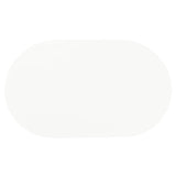 Retro Oval Dining Table Glossy White And Chrome