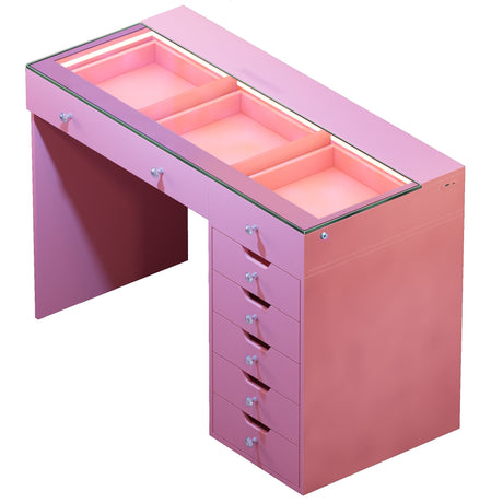 Diana Vanity Desk - 8 Storage Drawers