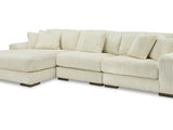 Lindyn Ivory 3-Piece Left-Arm Facing Sectional With Chaise