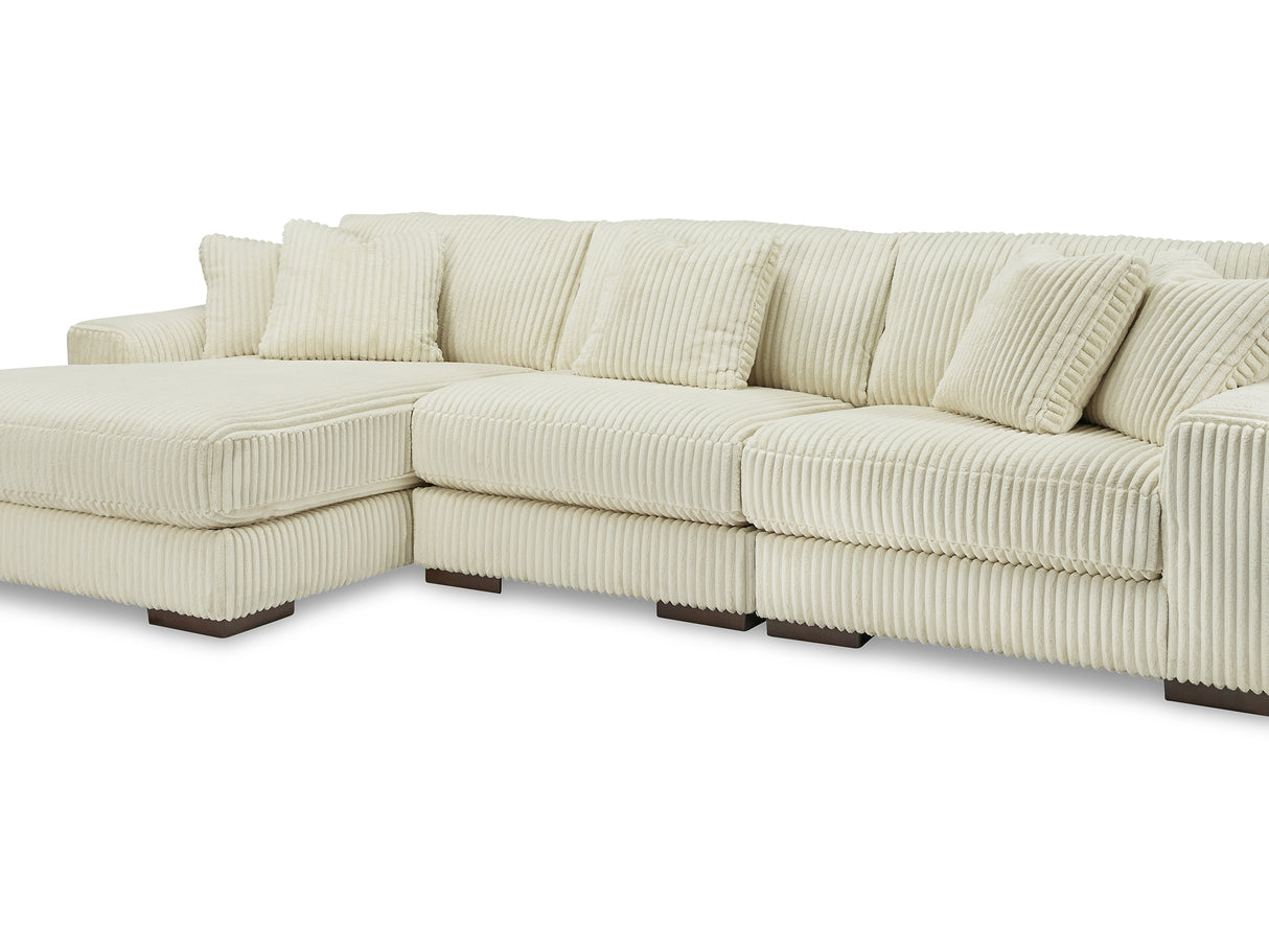 Lindyn Ivory 3-Piece Left-Arm Facing Sectional With Chaise