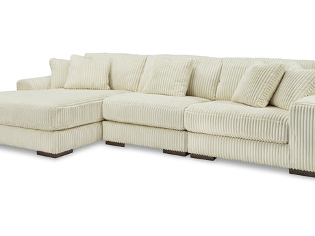 Lindyn Ivory 3-Piece Left-Arm Facing Sectional With Chaise