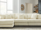 Lindyn Ivory 3-Piece Left-Arm Facing Sectional With Chaise
