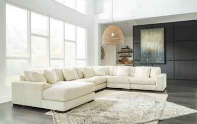 Lindyn Ivory 6-Piece Left-Arm Facing Sectional With Chaise