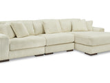 Lindyn Ivory 3-Piece Right-Arm Facing Sectional With Chaise