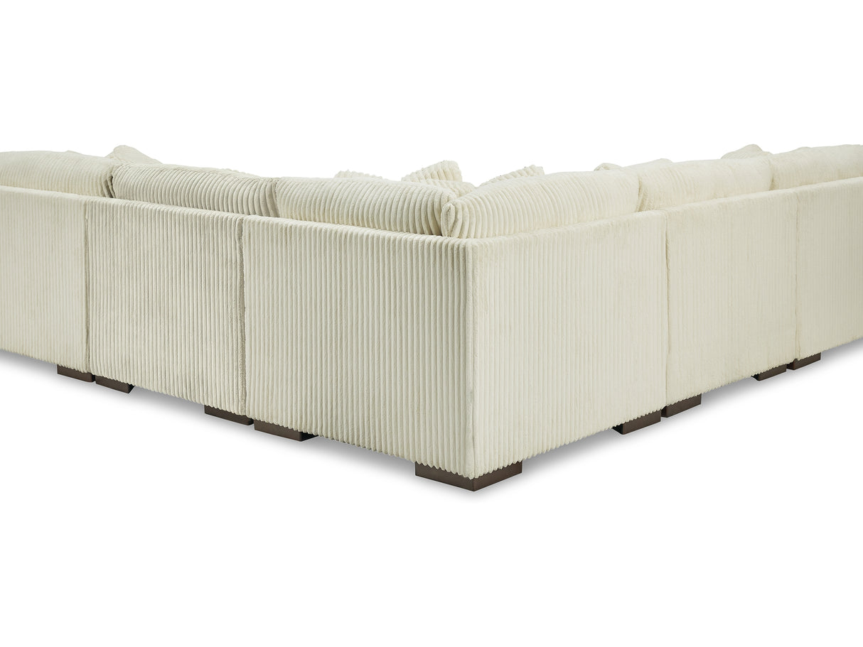 Lindyn Ivory 5-Piece Right-Arm Facing Sectional With Chaise