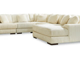 Lindyn Ivory 5-Piece Right-Arm Facing Sectional With Chaise
