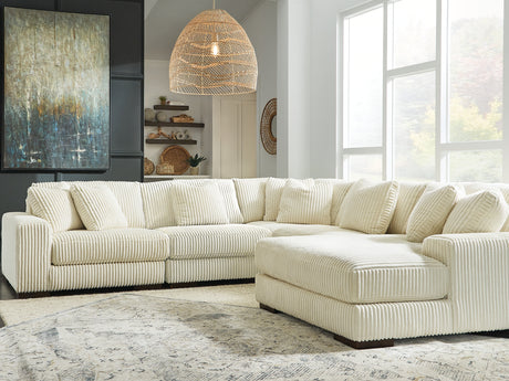 Lindyn Ivory 5-Piece Right-Arm Facing Sectional With Chaise