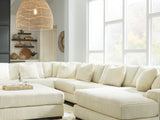 Lindyn Ivory 6-Piece Right-Arm Facing Sectional With Chaise And Ottoman