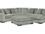 Lindyn Fog 5-Piece Right-Arm Facing Sectional And Ottoman