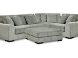 Lindyn Fog 4-Piece Sectional And Ottoman