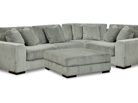 Lindyn Fog 4-Piece Sectional And Ottoman