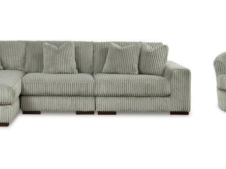 Lindyn Fog 3-Piece Left-Arm Facing Sectional And Oversized Swivel Accent Chair