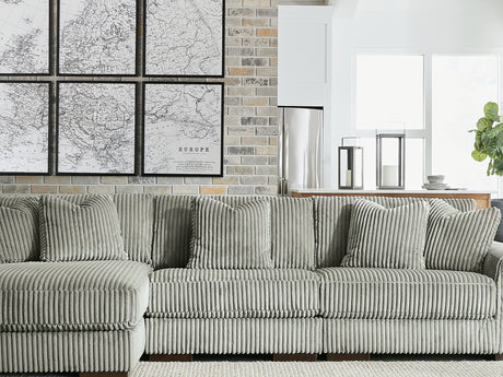 Lindyn Fog 3-Piece Left-Arm Facing Sectional And Oversized Swivel Accent Chair