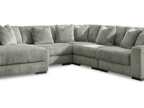 Lindyn Fog 5-Piece Left-Arm Facing Sectional With Chaise