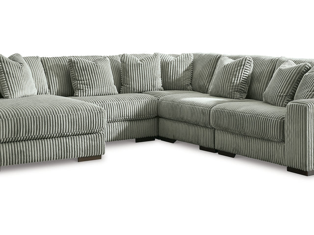 Lindyn Fog 5-Piece Left-Arm Facing Sectional With Chaise