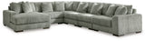 Lindyn Fog 6-Piece Left-Arm Facing Sectional With Chaise