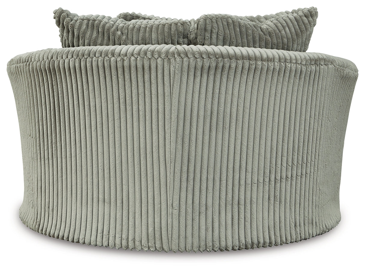 Lindyn Fog Oversized Swivel Accent Chair