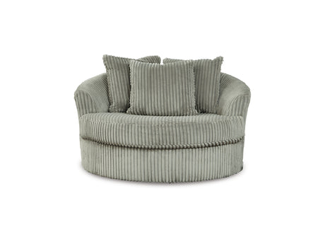 Lindyn Fog 3-Piece Left-Arm Facing Sectional And Oversized Swivel Accent Chair