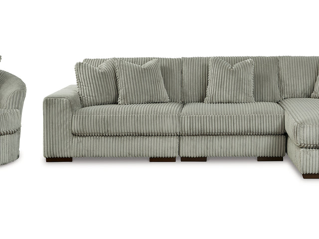 Lindyn Fog 3-Piece Right-Arm Facing Sectional And Chair