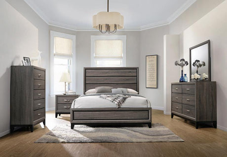 Watson Grey Oak And Black Bedroom Set