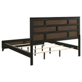 Watson Grey Oak Wood California King Panel Bed