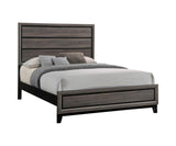 Watson Grey Oak Wood California King Panel Bed