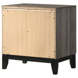 Watson 2-Drawer Nightstand Grey Oak And Black
