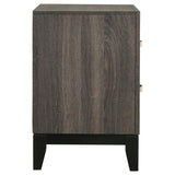 Watson 2-Drawer Nightstand Grey Oak And Black