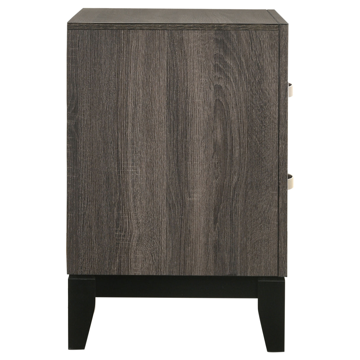 Watson 2-Drawer Nightstand Grey Oak And Black