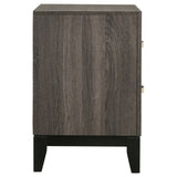 Watson 2-Drawer Nightstand Grey Oak And Black