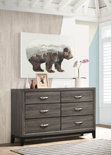 Watson 6-Drawer Dresser Grey Oak And Black