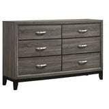 Watson 6-Drawer Dresser Grey Oak And Black