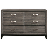 Watson 6-Drawer Dresser Grey Oak And Black