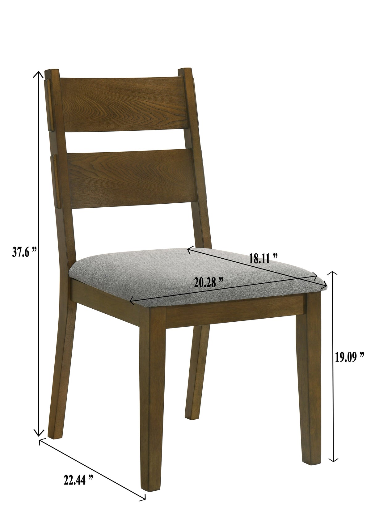 Everly Brown Dining Chair, Set of 2