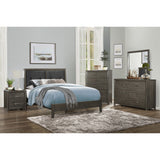 Edina Dark Gray Queen Bed
