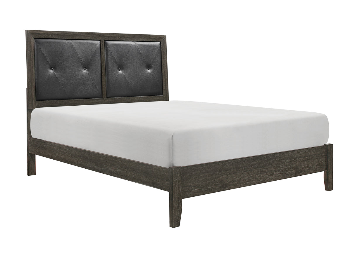Edina Dark Gray Queen Bed