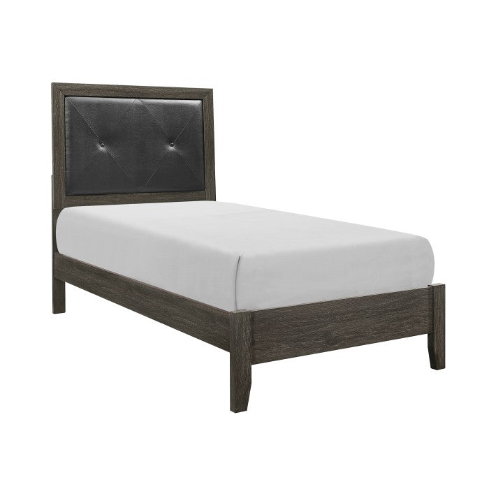 Edina Dark Gray Twin Bed