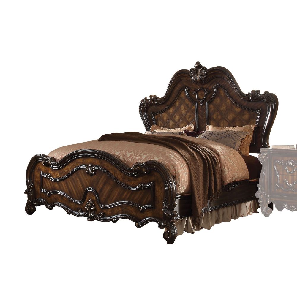 Versailles Cherry Oak Finish Queen Bed