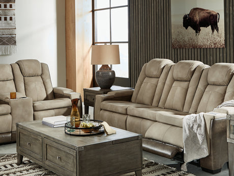 Next-Gen Durapella Sand Power Reclining Sofa, Loveseat And Recliner