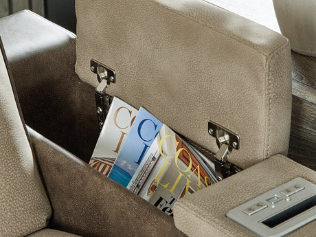 Next-Gen Durapella Sand Power Reclining Sofa And Loveseat