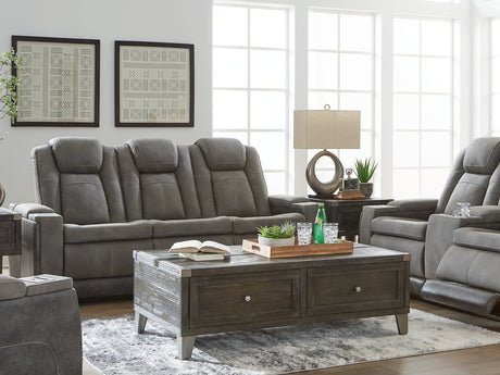 Next-Gen Durapella Slate Power Reclining Sofa, Loveseat And Recliner