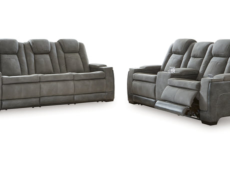 Next-Gen Durapella Slate Power Reclining Sofa And Loveseat