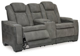 Next-Gen Slate Durapella Power Reclining Loveseat With Console